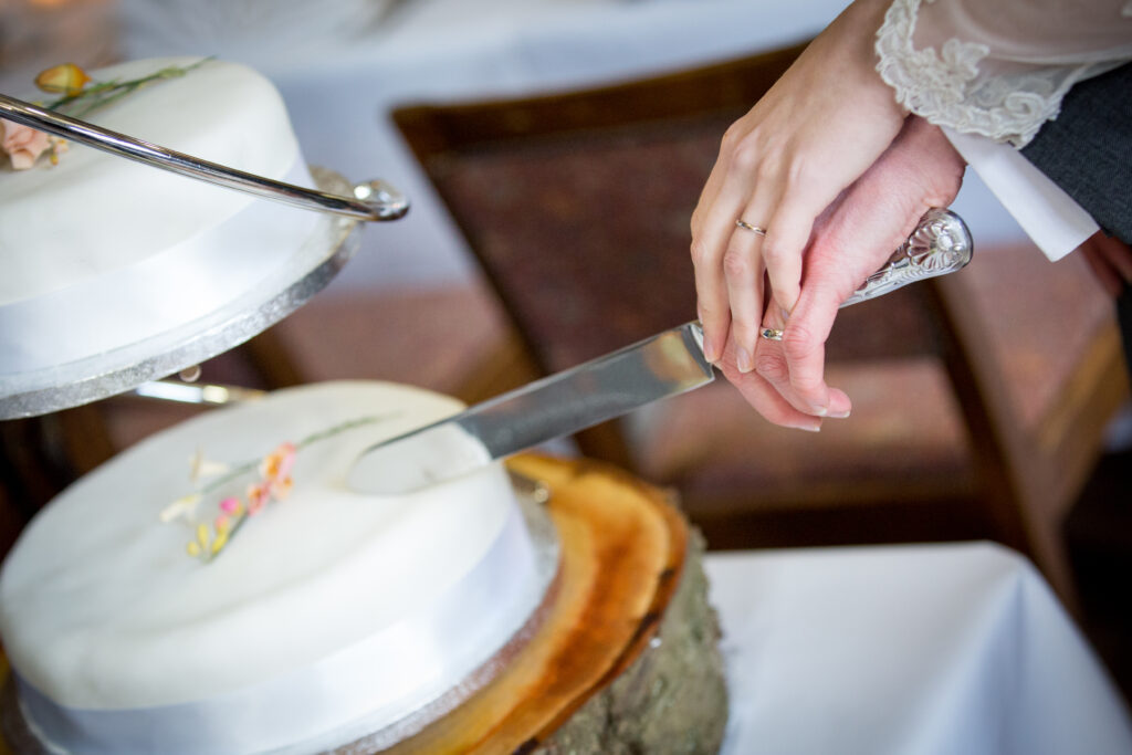 LM Photography - Cutting a wedding cage